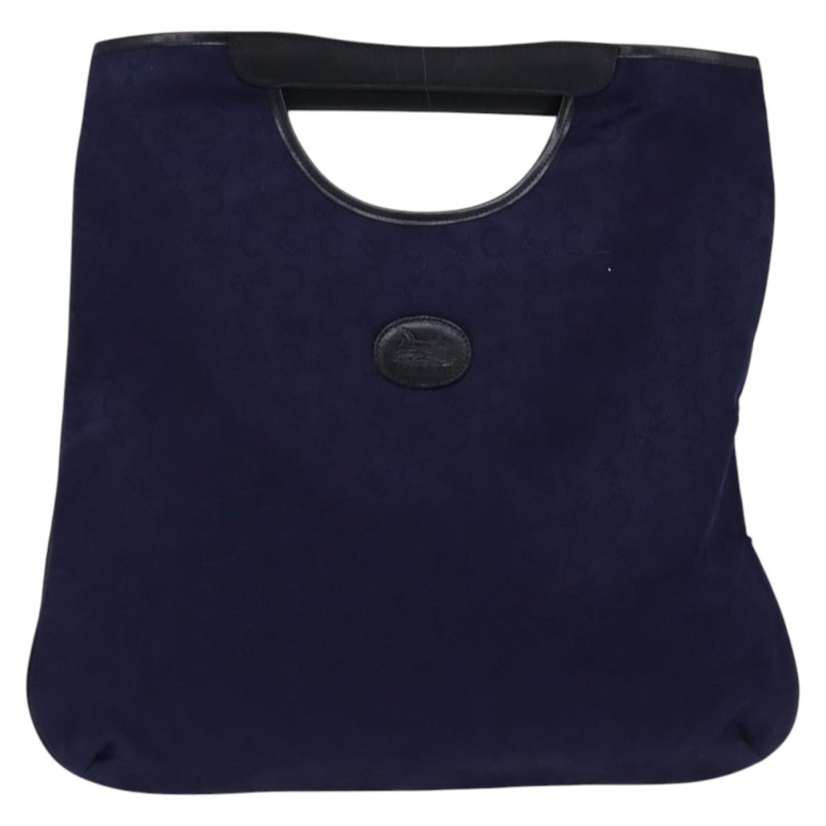 Celine C Sulky Handbag Canvas, NAVY, CANVAS, Handbag