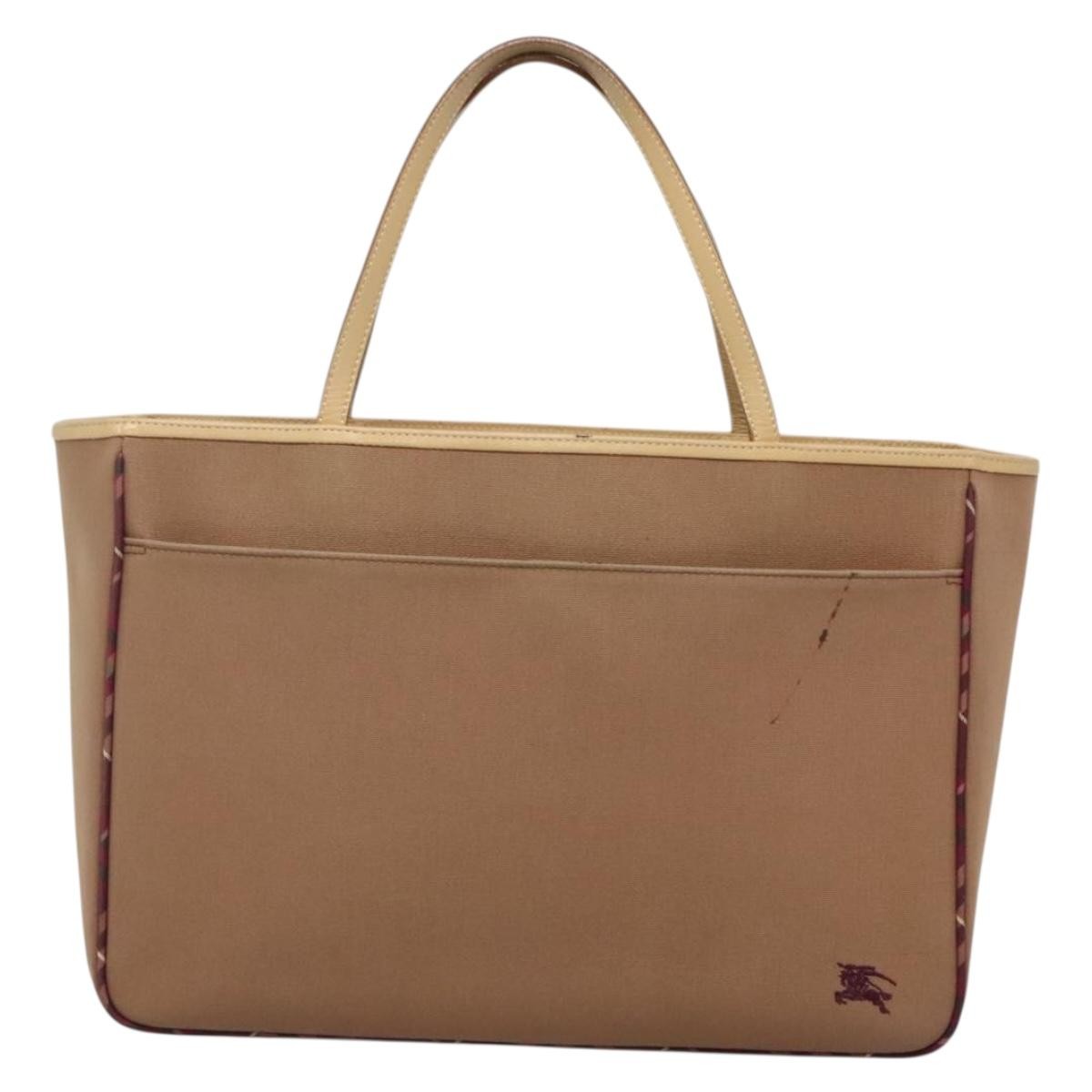 Burberry Nova Check Tote Leather, BEIGE, CANVAS, Tote bag