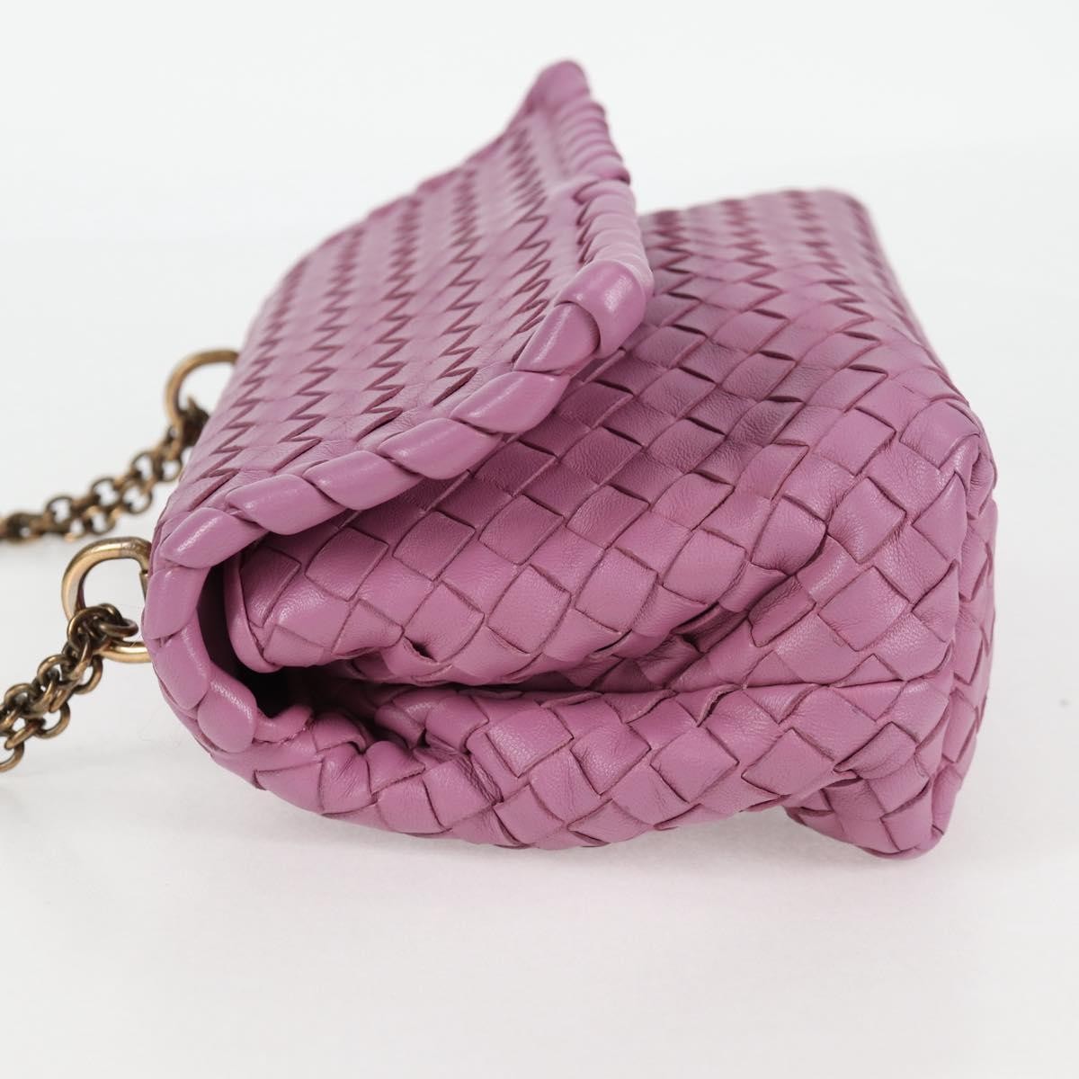 Bottega Veneta Olimpia Crossbody Bag Intrecciato Nappa, PURPLE, LEATHER, Crossbody bag