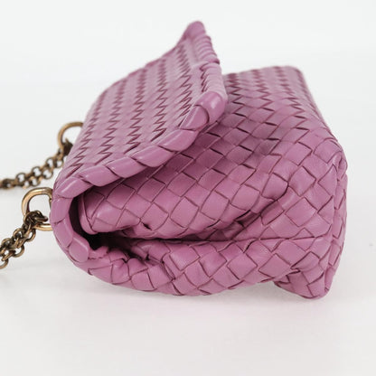 Bottega Veneta Olimpia Crossbody Bag Intrecciato Nappa, PURPLE, LEATHER, Crossbody bag