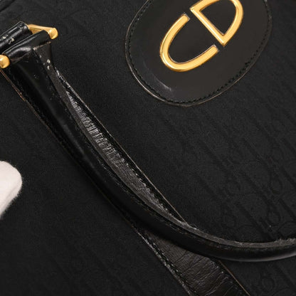 Christian Dior Vintage CD Trotter Handbag Canvas, BLACK, CANVAS, Handbag