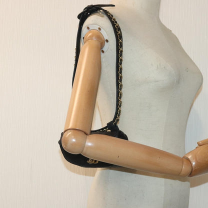 Chanel Vintage Flap Waist Bag Leather, BLACK, LEATHER, Clutche & pouche