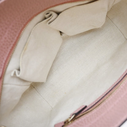 Gucci Swing Crossbody Bag Pebbled Leather, Pink, Leather, Handbag