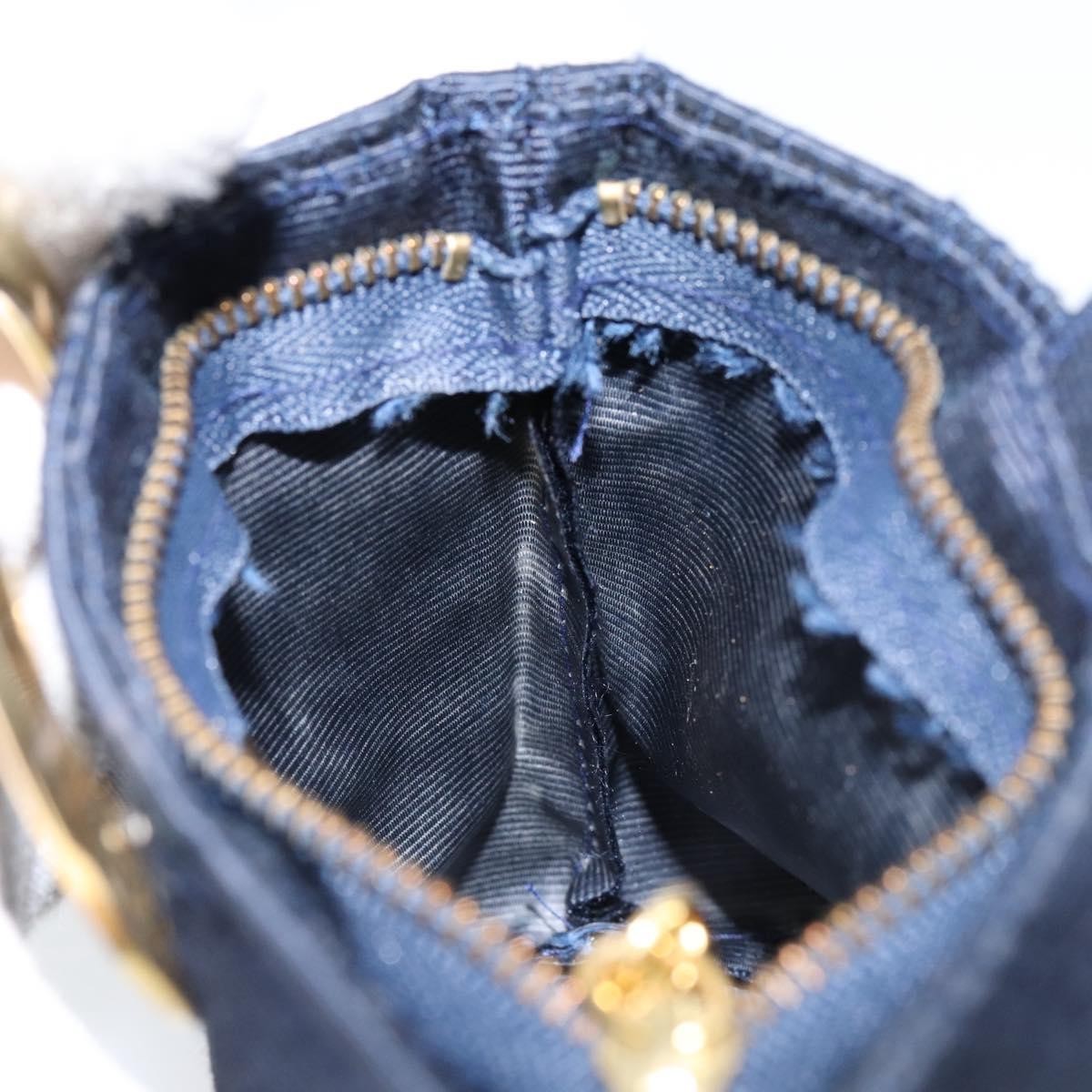 Celine Circle Logo Pouch Nylon, NAVY, NYLON, Clutche & pouche