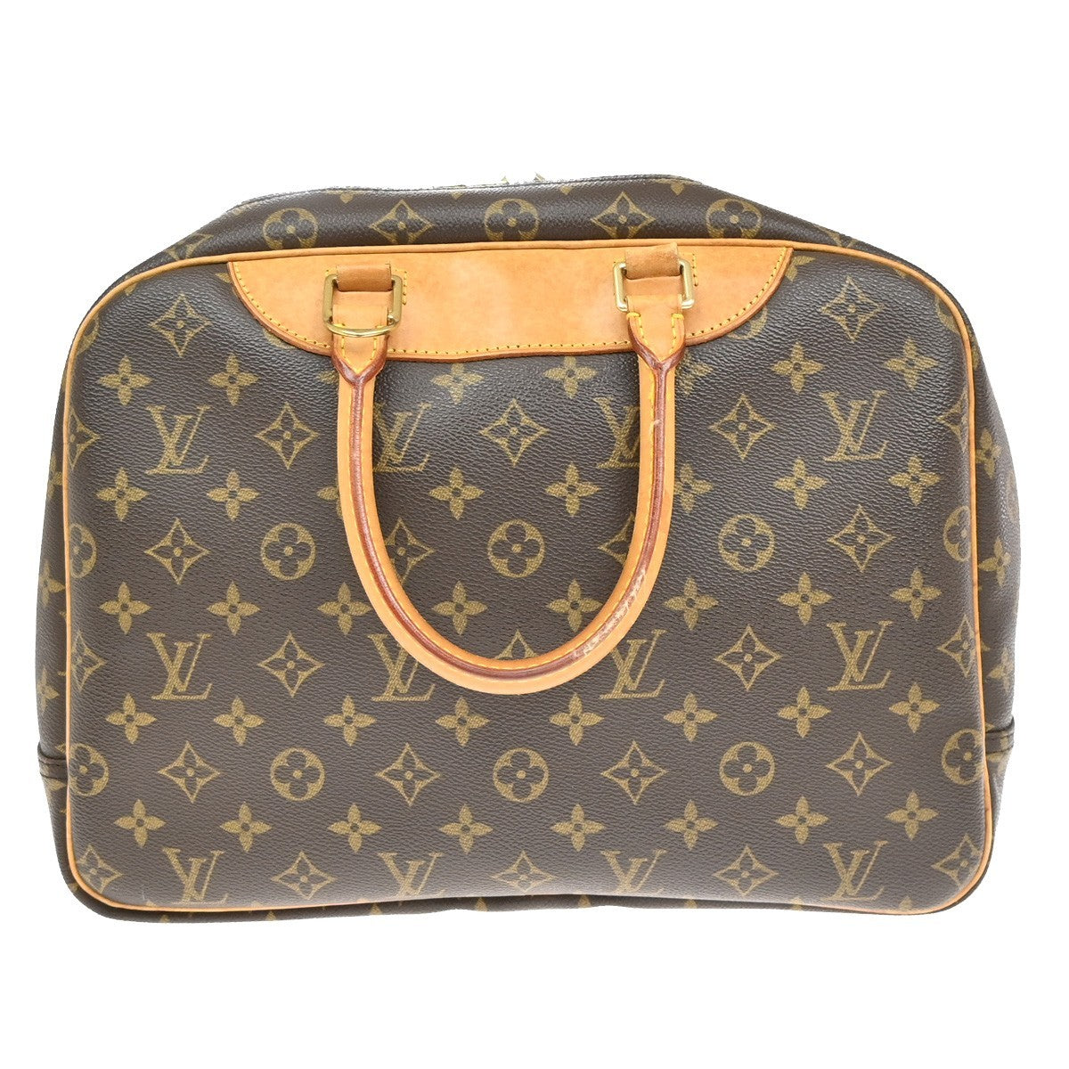 Louis Vuitton Deauville Handbag Monogram Canvas, BROWN, CANVAS, Handbag
