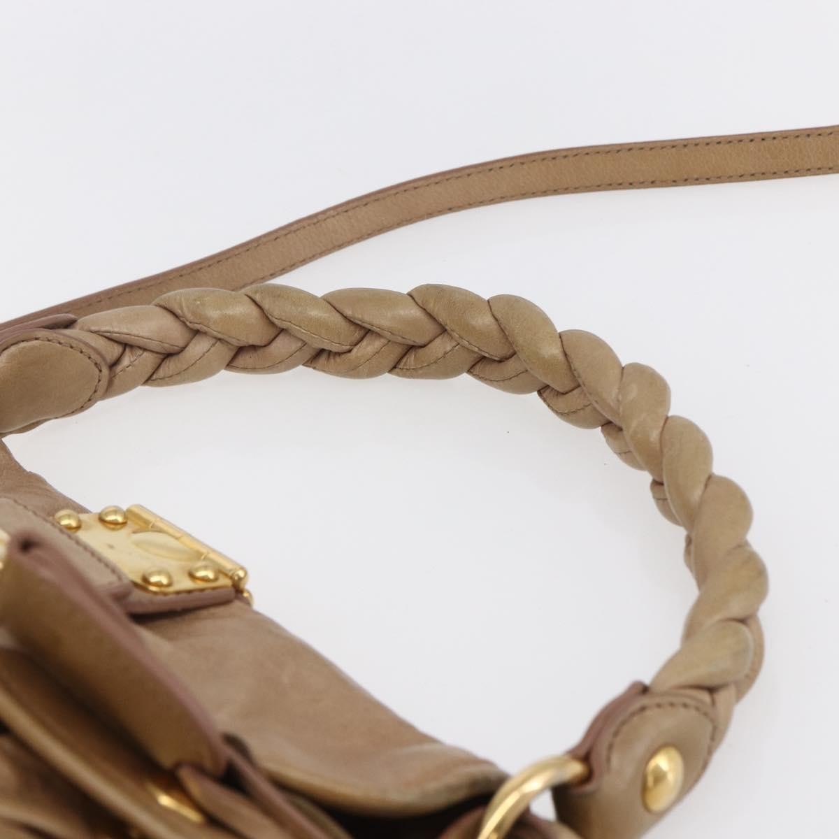 Miu Miu Coffer Convertible Hobo Matelasse Leather, BEIGE, LEATHER, Handbag