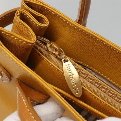Burberry Vintage Handbag Leather, YELLOW, LEATHER, Handbag
