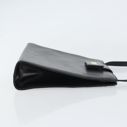 Salvatore Ferragamo Vintage Shoulder Bag Leather, BLACK, LEATHER, Shoulder bag