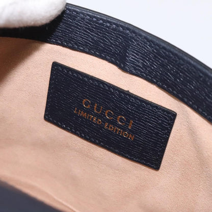 Gucci Sylvie Top Handle Bag Printed Leather, NAVY, LEATHER, Handbag