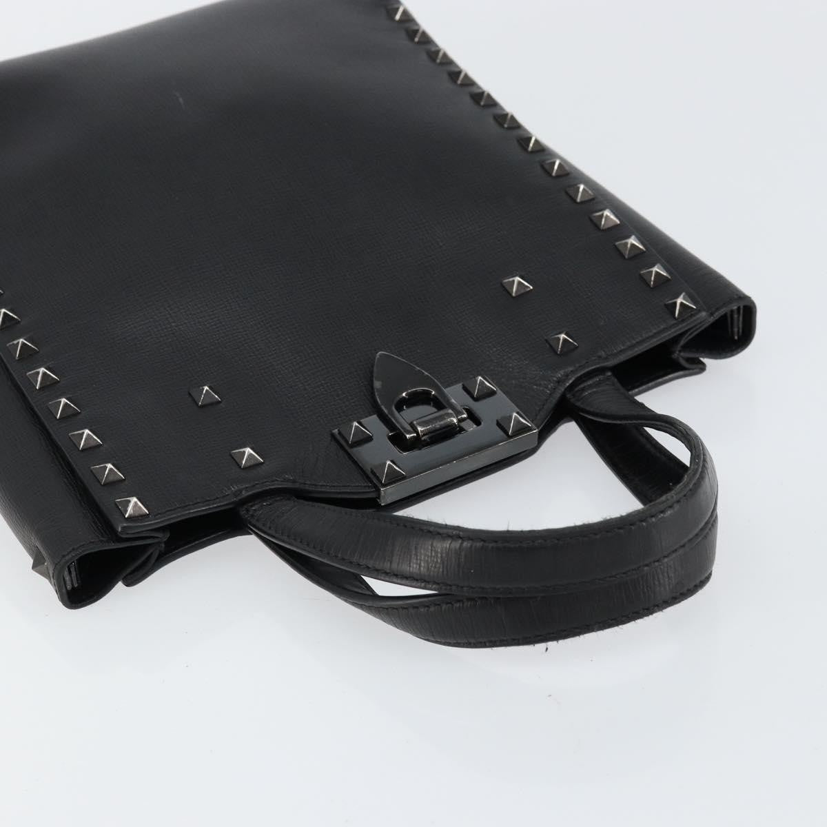 Valentino Garavani Rockstud Tote Rigid Leather, BLACK, LEATHER, Handbag