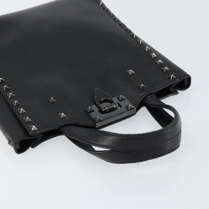 Valentino Garavani Rockstud Tote Rigid Leather, BLACK, LEATHER, Handbag