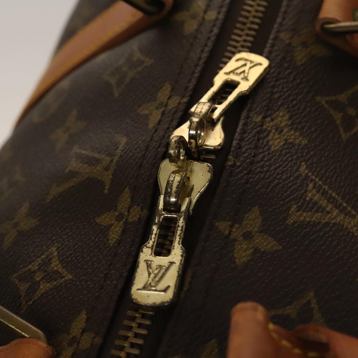Louis Vuitton Keepall Bag Monogram Canvas, BROWN, CANVAS, Travel bag