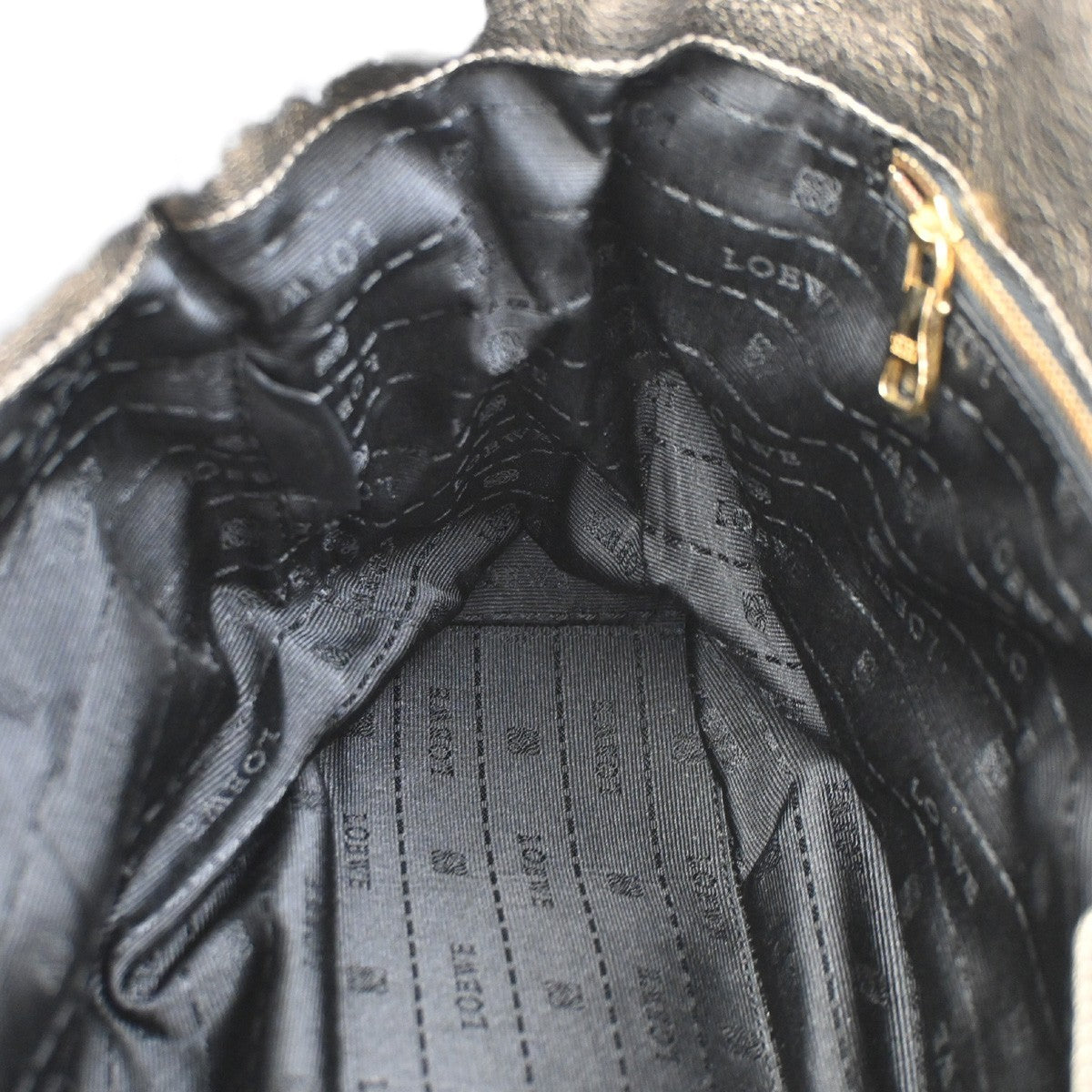 Loewe Anagram Tote Leather, GOLD, LEATHER, Tote bag