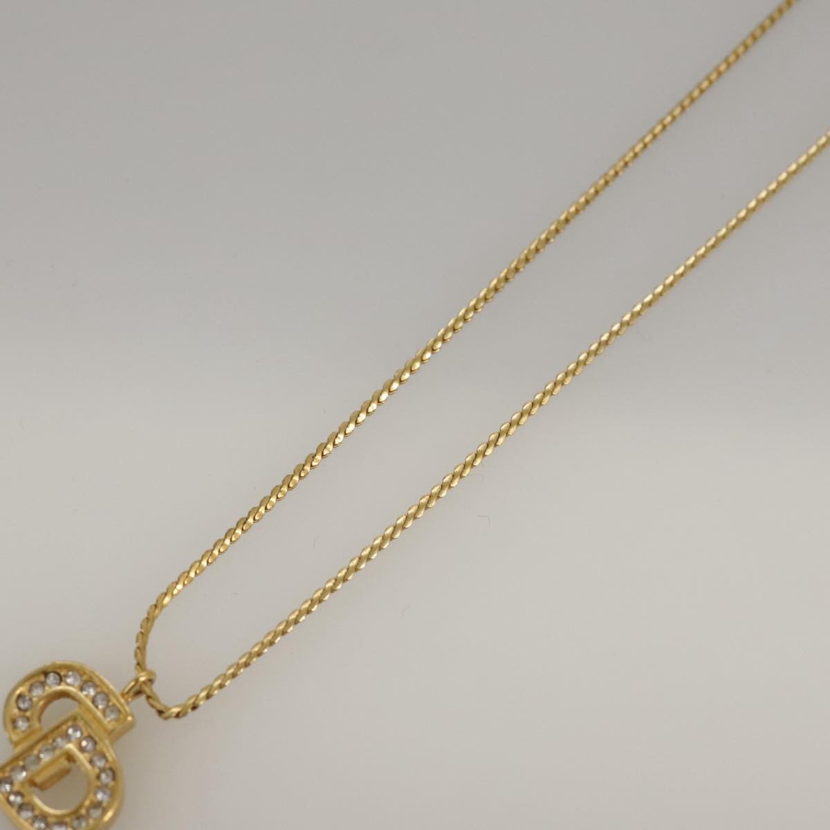 Christian Dior CD Pendant Necklace Gold-plated, GOLD, GOLD_PLATED, Necklace