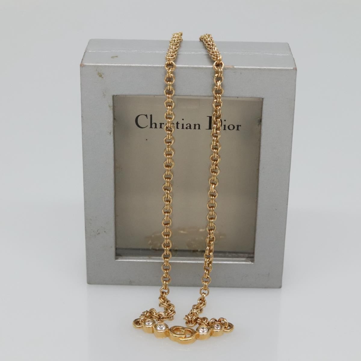 Christian Dior CD Pendant Necklace Gold-plated, GOLD, METAL, Necklace