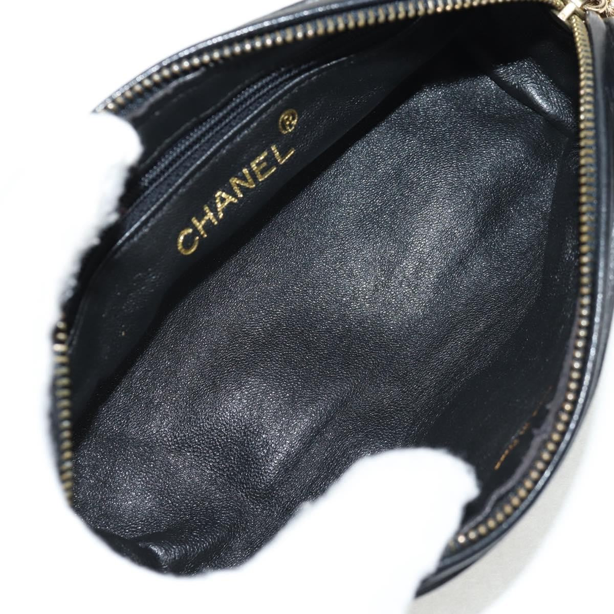 Chanel Vintage Clutch Leather, BLACK, LEATHER, Clutche & pouche