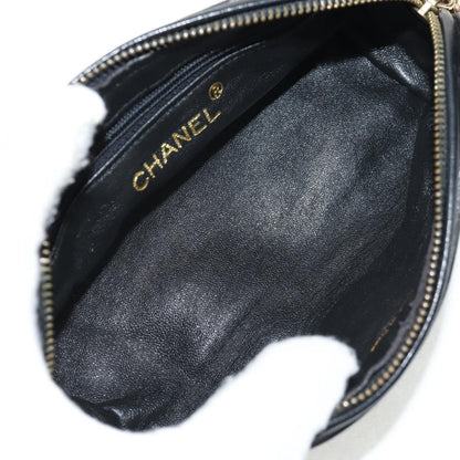 Chanel Vintage Clutch Leather, BLACK, LEATHER, Clutche & pouche
