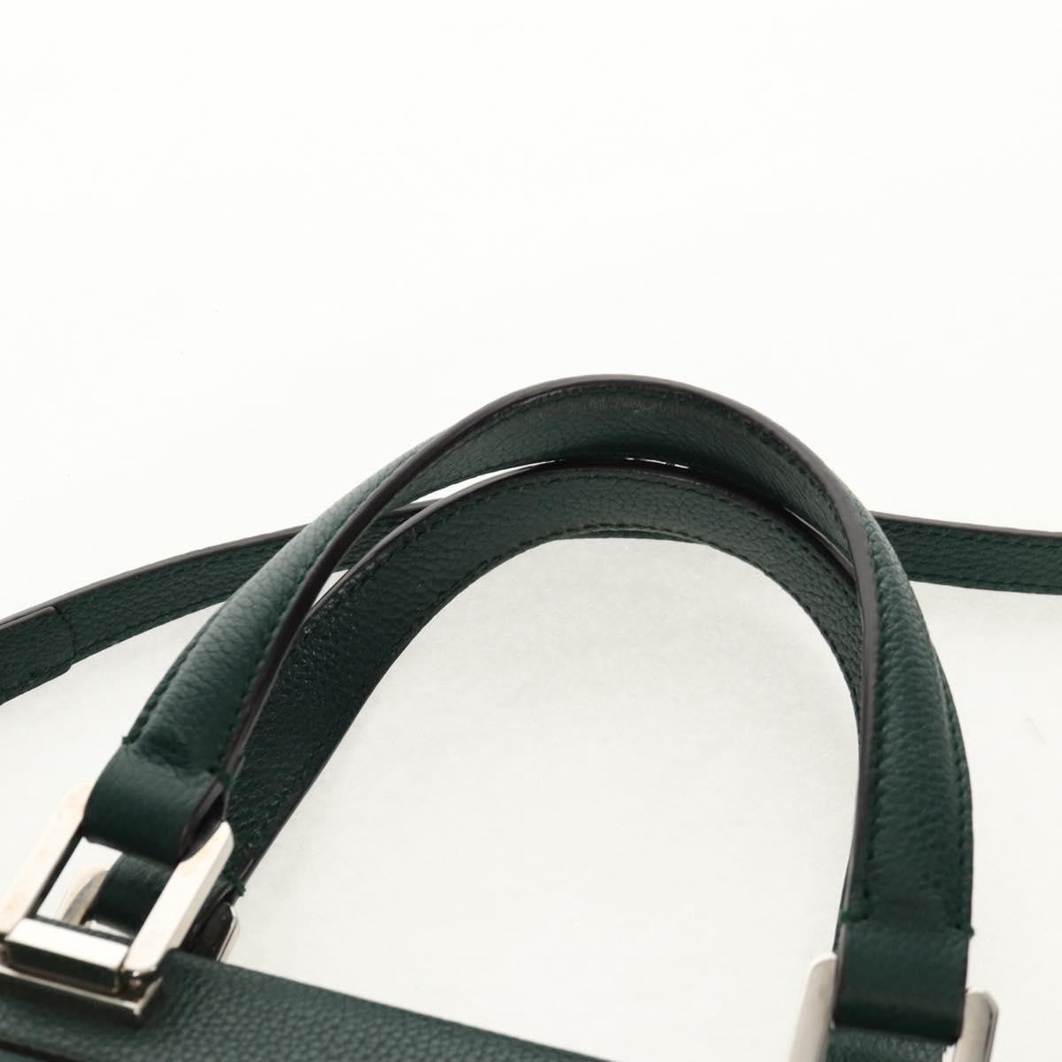 Gucci Zumi Top Handle Bag Leather, GREEN, LEATHER, Handbag