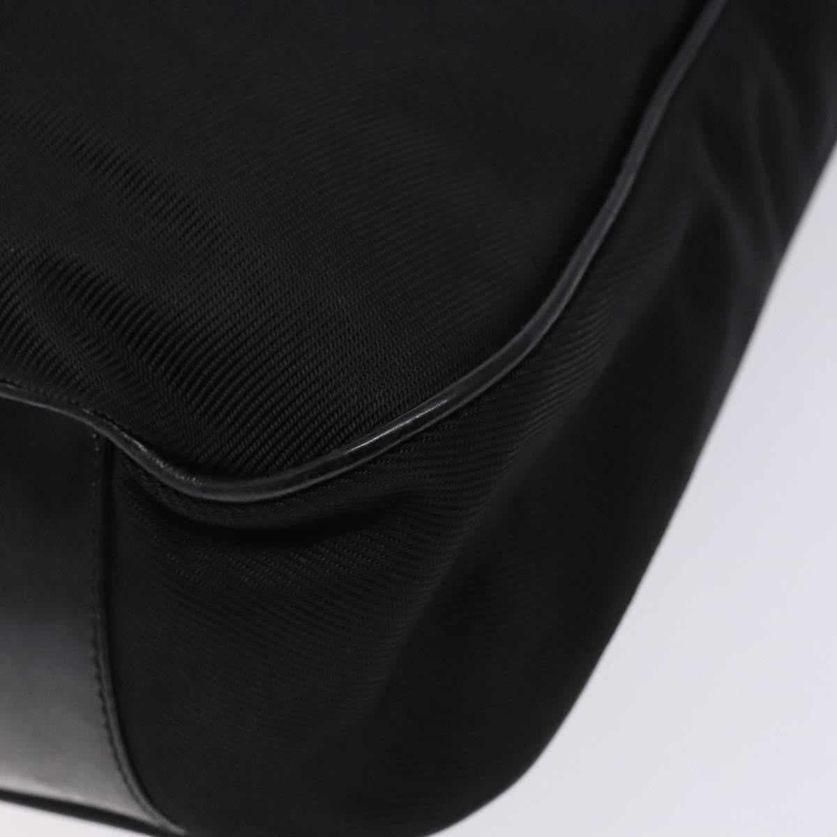 Gucci Vintage Bamboo Shoulder Bag Nylon, BLACK, NYLON, Shoulder bag