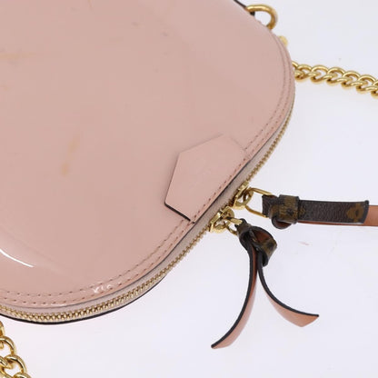 Louis Vuitton Alma Chain Handbag Vernis with Monogram Canvas, PINK, PATENT_LEATHER, Shoulder bag