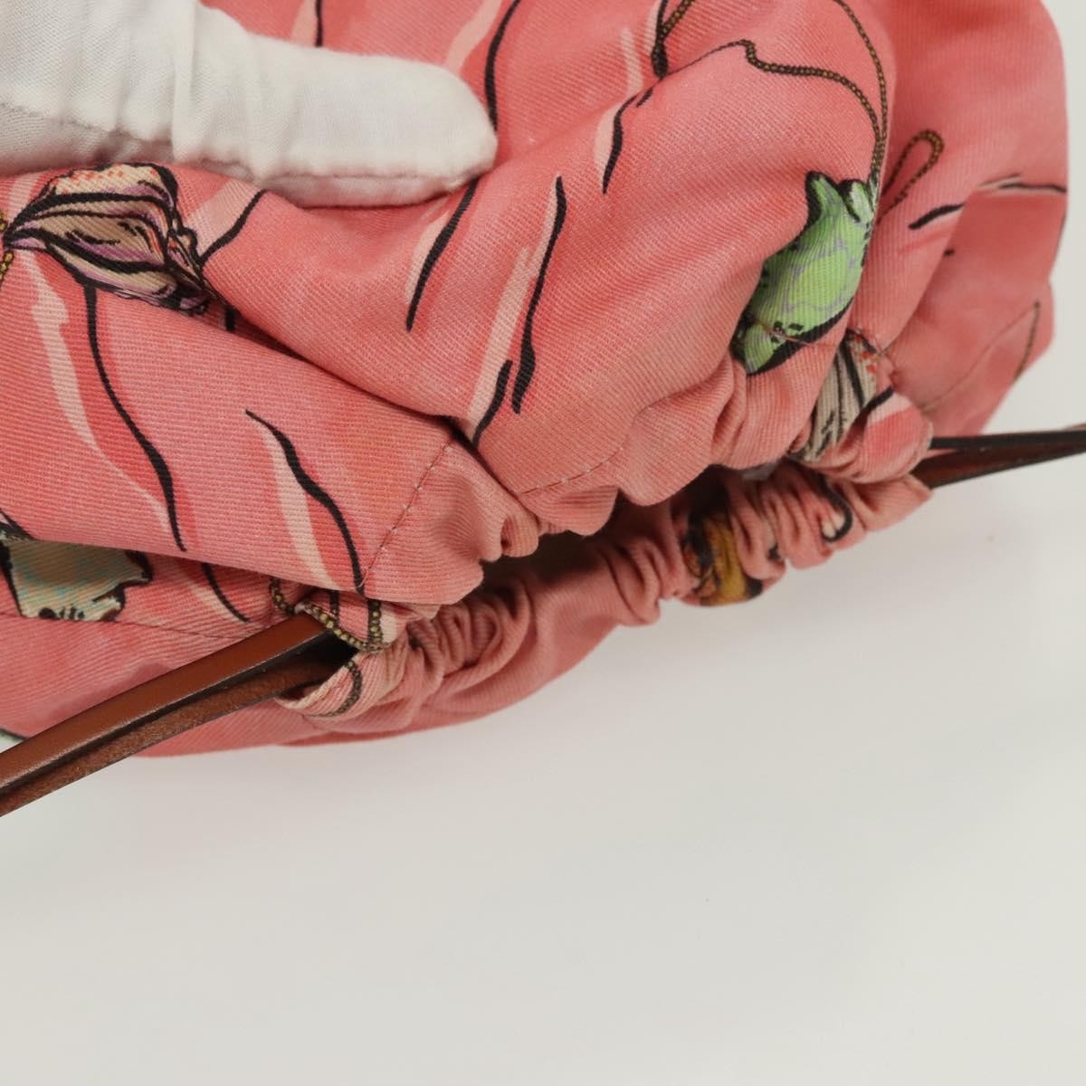 Loewe Drawstring Pouch Printed Canvas, PINK, CANVAS, Clutche & pouche