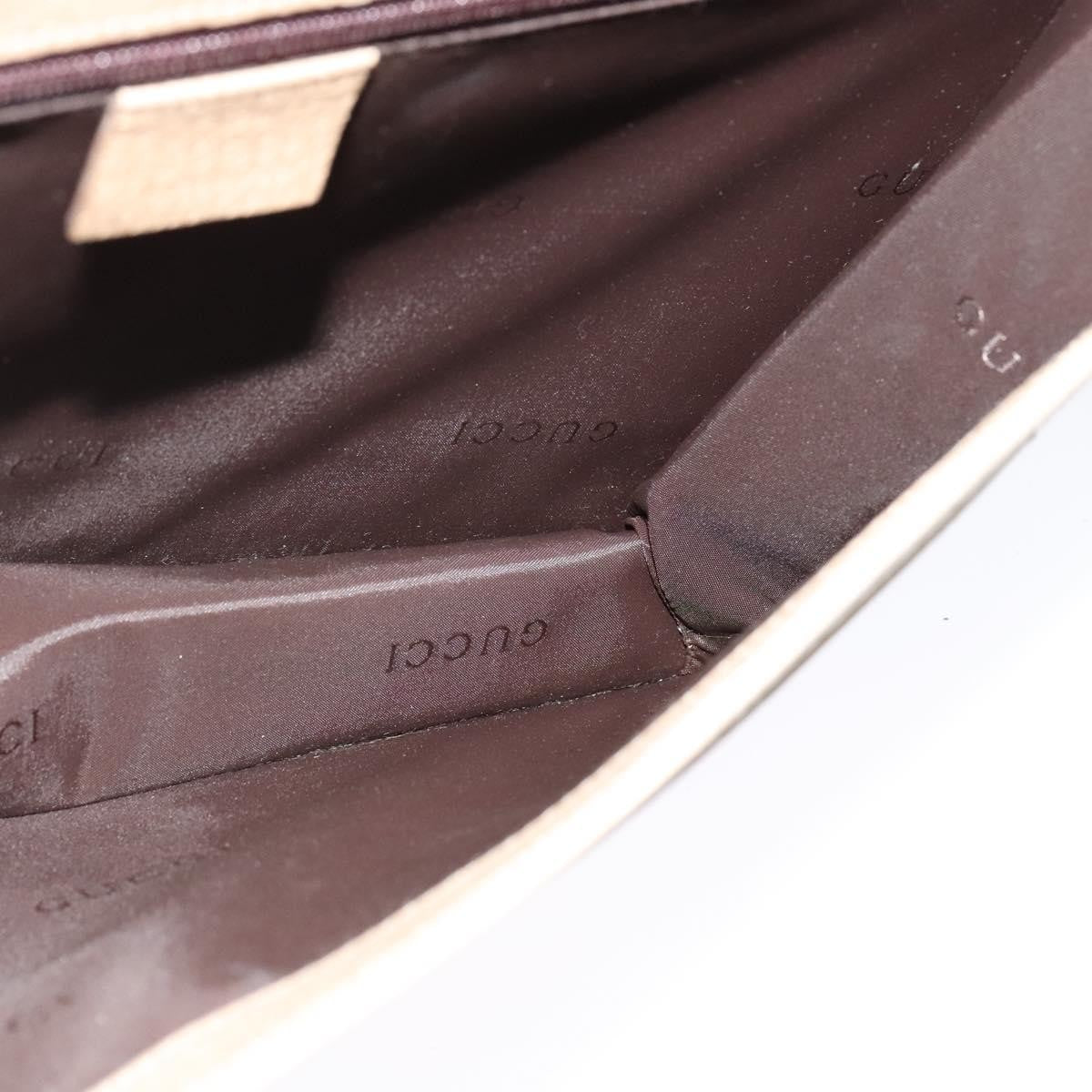 Gucci Vintage Shoulder Bag Leather, BEIGE, LEATHER, Shoulder bag