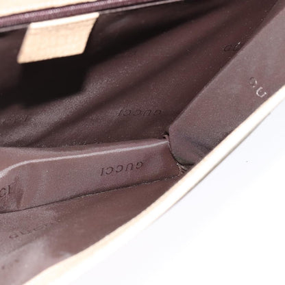 Gucci Vintage Shoulder Bag Leather, BEIGE, LEATHER, Shoulder bag