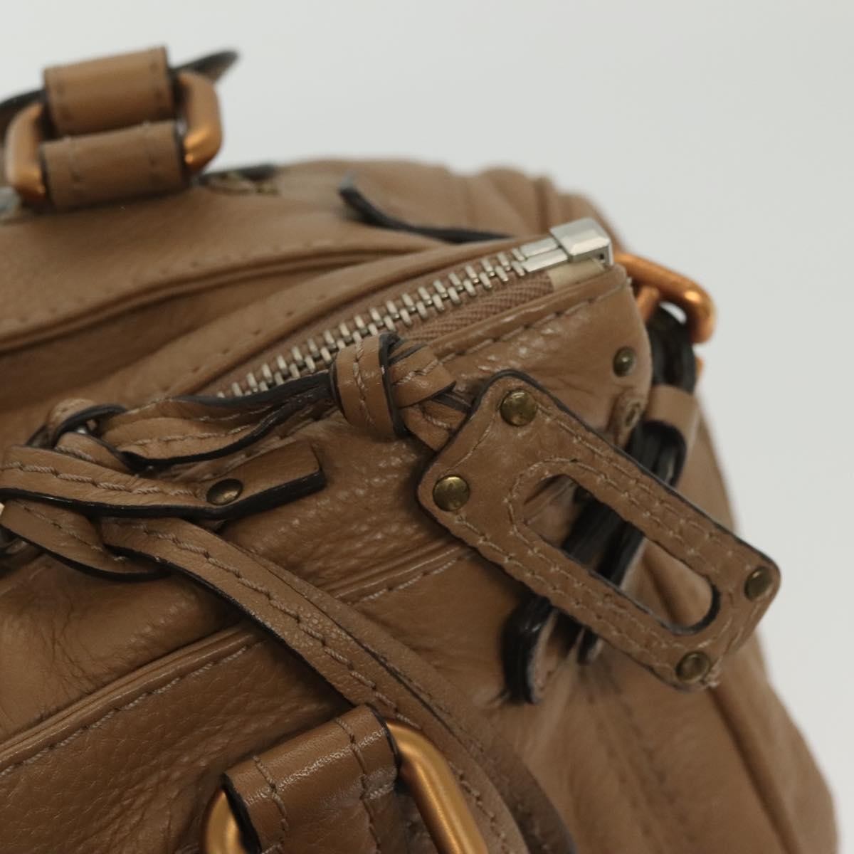 Chloe Paddington Lock Handbag Leather, BROWN, LEATHER, Handbag