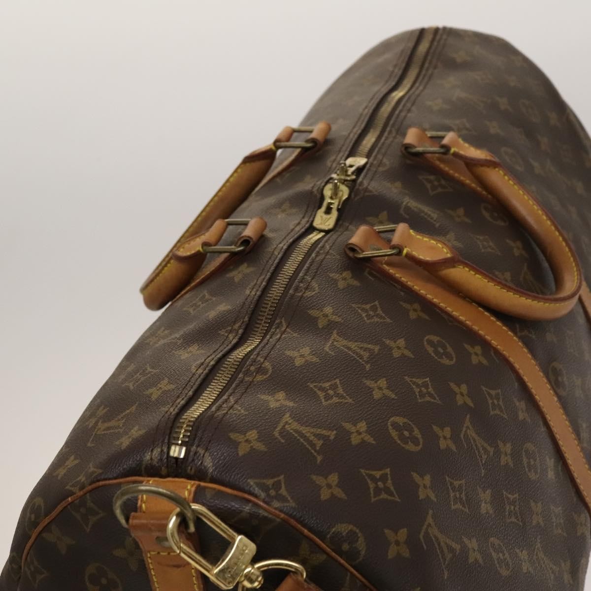 Louis Vuitton Keepall Bandouliere Bag Monogram Canvas, BROWN, CANVAS, Travel bag