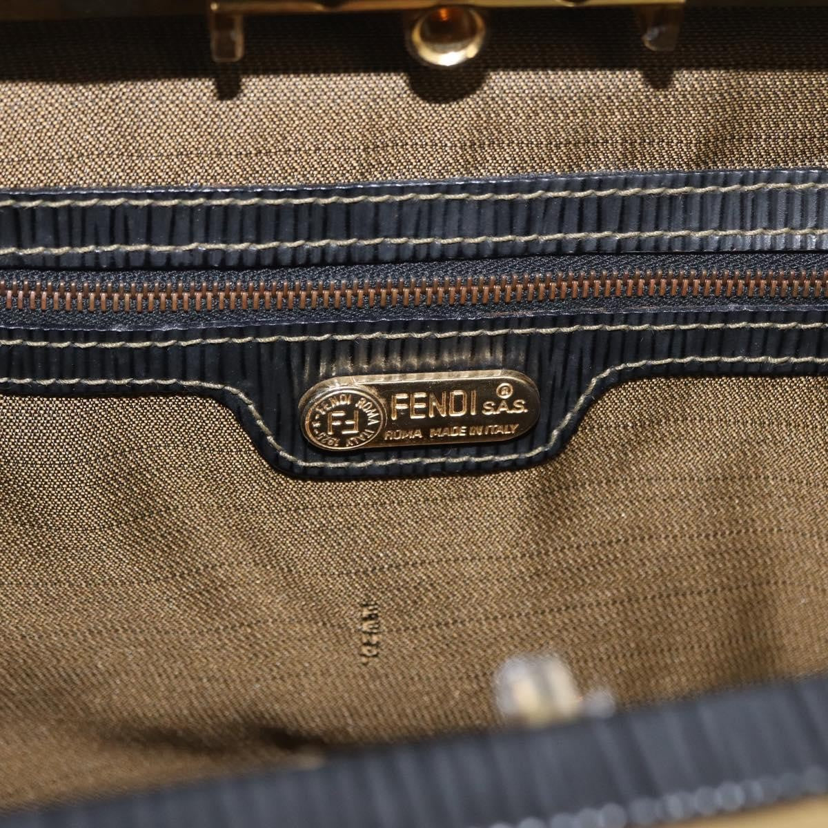 Fendi Vintage Zucca Handbag Zucca, BROWN, CANVAS, Handbag