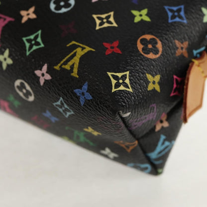 Louis Vuitton Cosmetic Pouch Monogram Multicolor, BLACK, CANVAS, Clutche & pouche