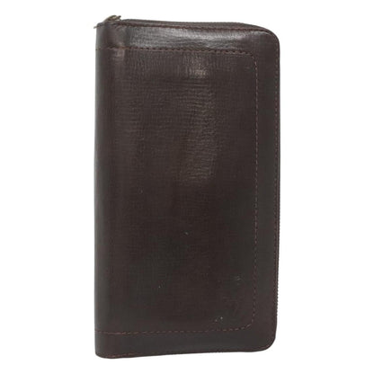 Louis Vuitton Utah Zippy Organizer Leather, BROWN, LEATHER, Wallets