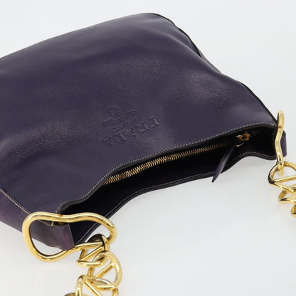 Prada Chain Shoulder Bag Leather, Purple, Leather, Handbag