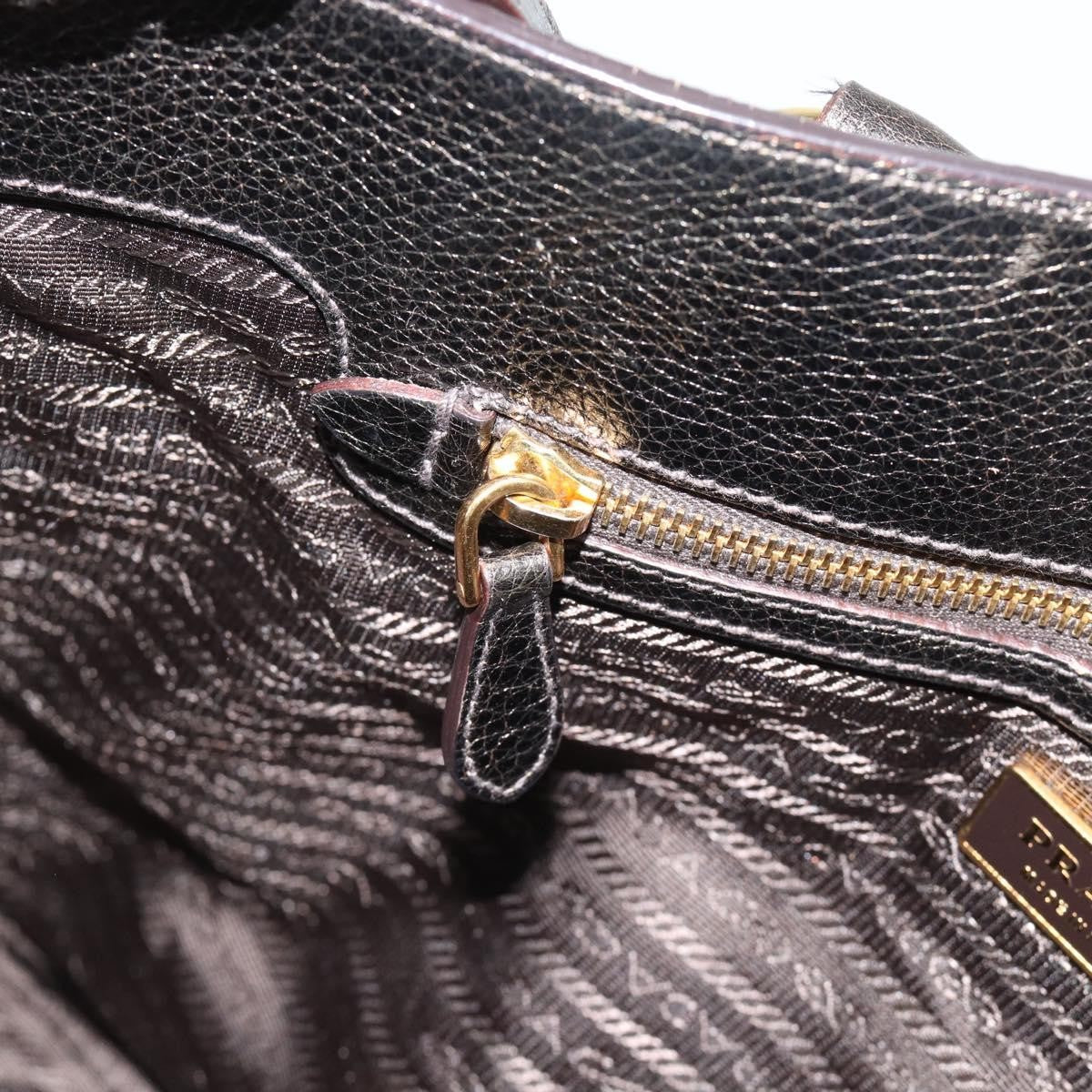 Prada Braided Handle Open Tote Vitello Daino, Gold, Leather, Tote Bag