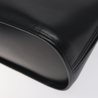 Celine Circle Logo Handbag Leather, BLACK, LEATHER, Handbag