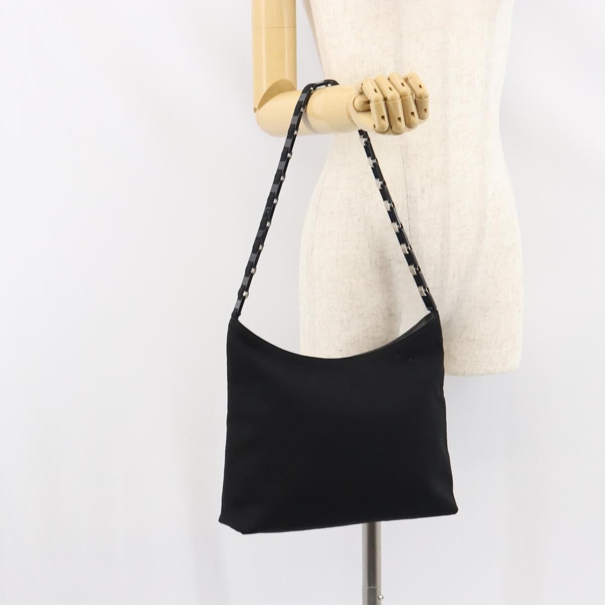 Salvatore Ferragamo Vala Shoulder Bag Nylon, BLACK, NYLON, Shoulder bag