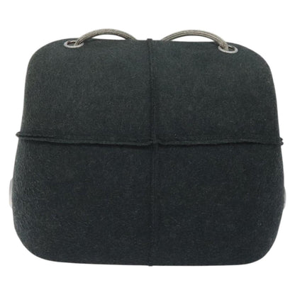 Chanel Millennium Shoulder Bag Felt, GRAY, SYNTHETIC, Shoulder bag