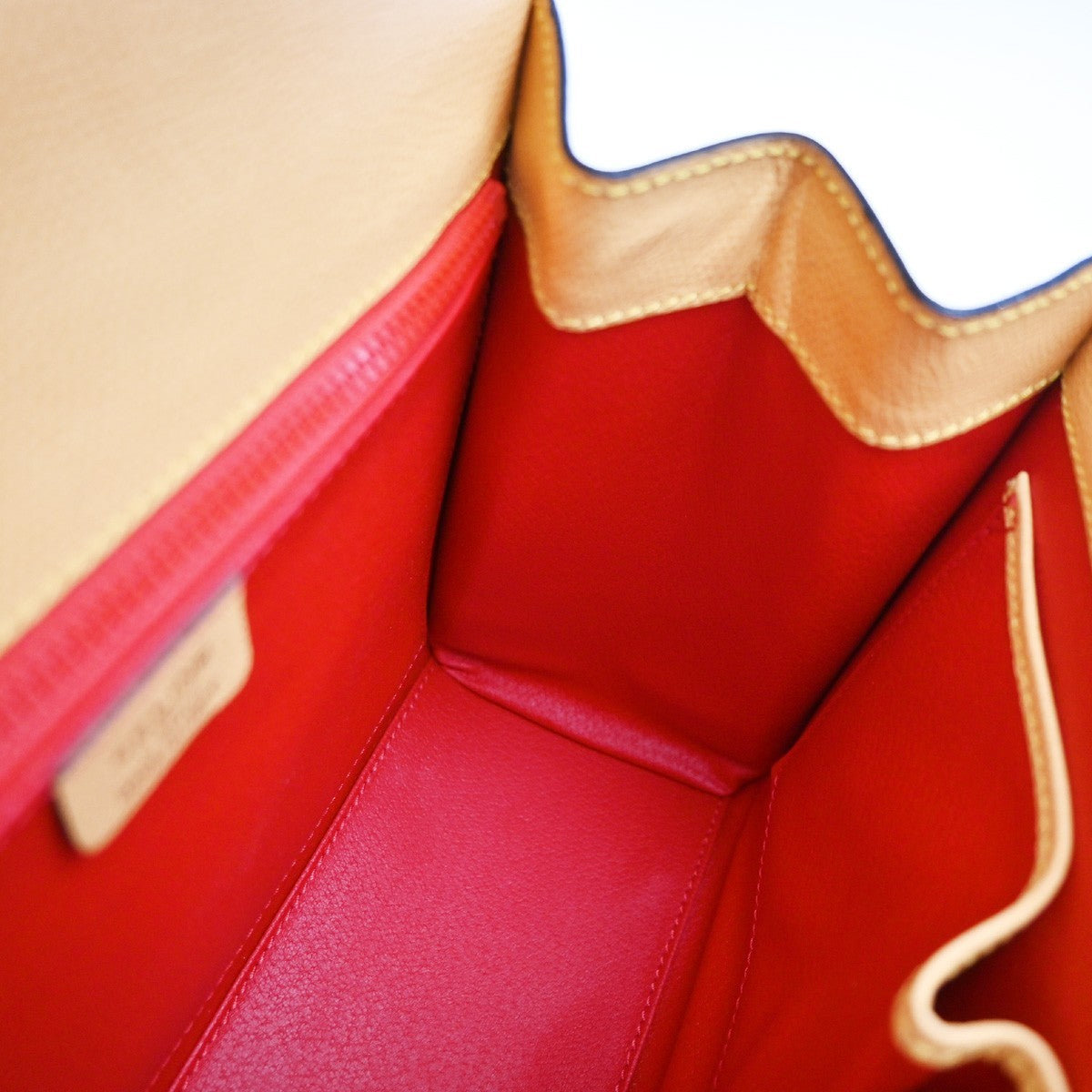 Celine Vintage Convertible Turnlock Top Handle Bag Leather, YELLOW, LEATHER, Handbag