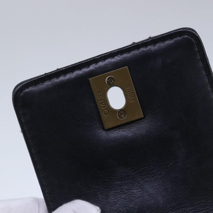 Chanel Vintage CC Turnlock Satchel Leather, BLACK, LEATHER, Handbag