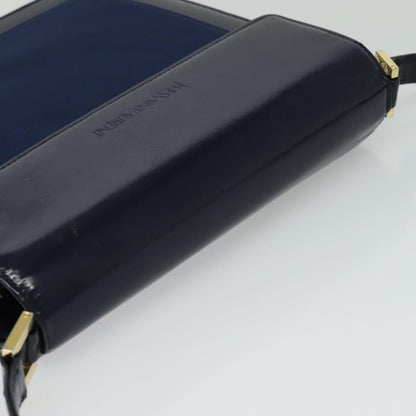 Saint Laurent Vintage Shoulder Bag Leather, BLUE, LEATHER, Shoulder bag