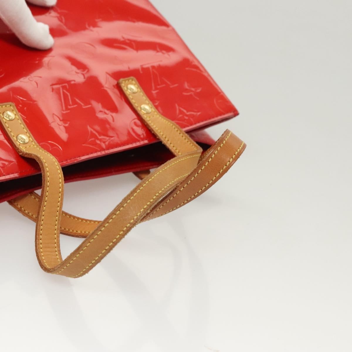 Louis Vuitton Reade Handbag Monogram Vernis, RED, PATENT_LEATHER, Handbag