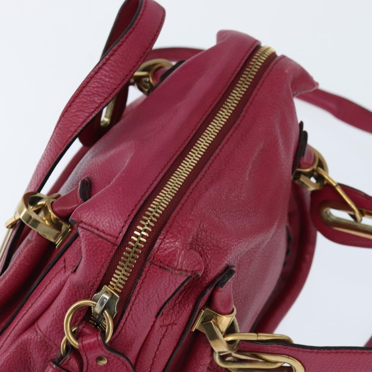 Chloe Paraty Top Handle Bag Leather, PINK, LEATHER, Handbag