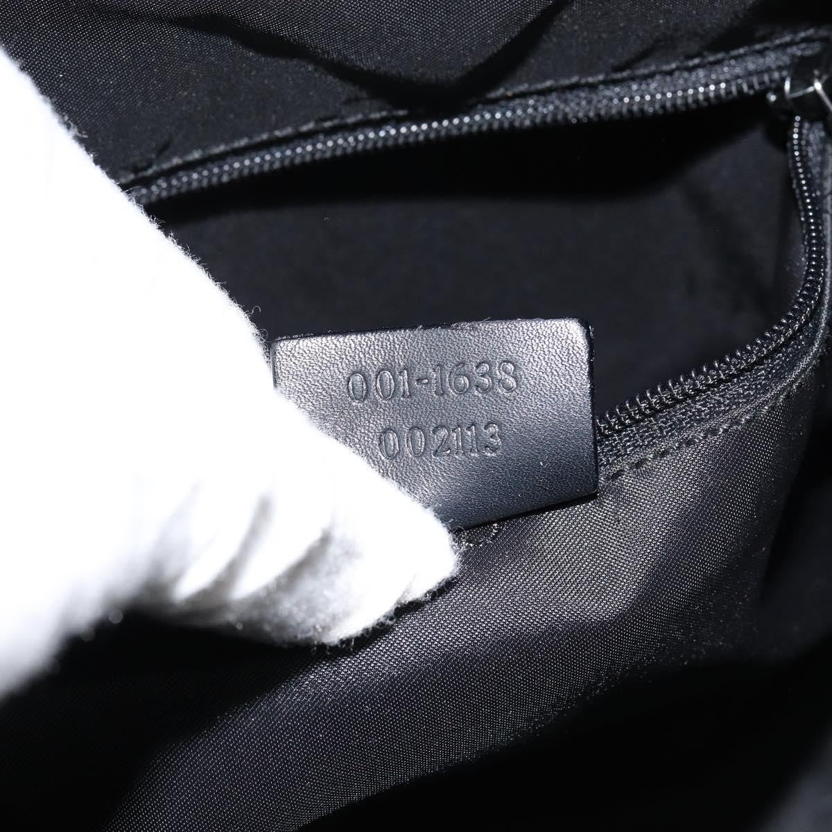 Gucci Vintage Bamboo Handle Open Hobo Leather, BLACK, LEATHER, Handbag