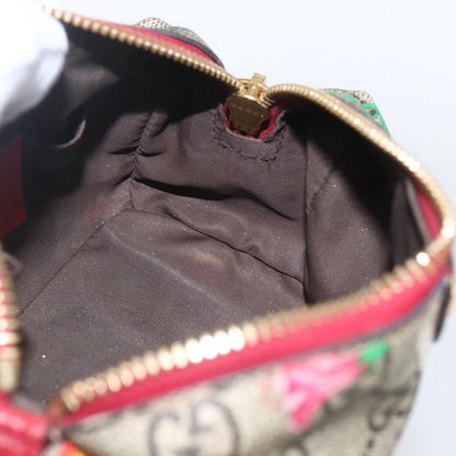Gucci Ophidia Cosmetic Pouch Flora GG Coated Canvas, BEIGE, PVC, Clutche & pouche
