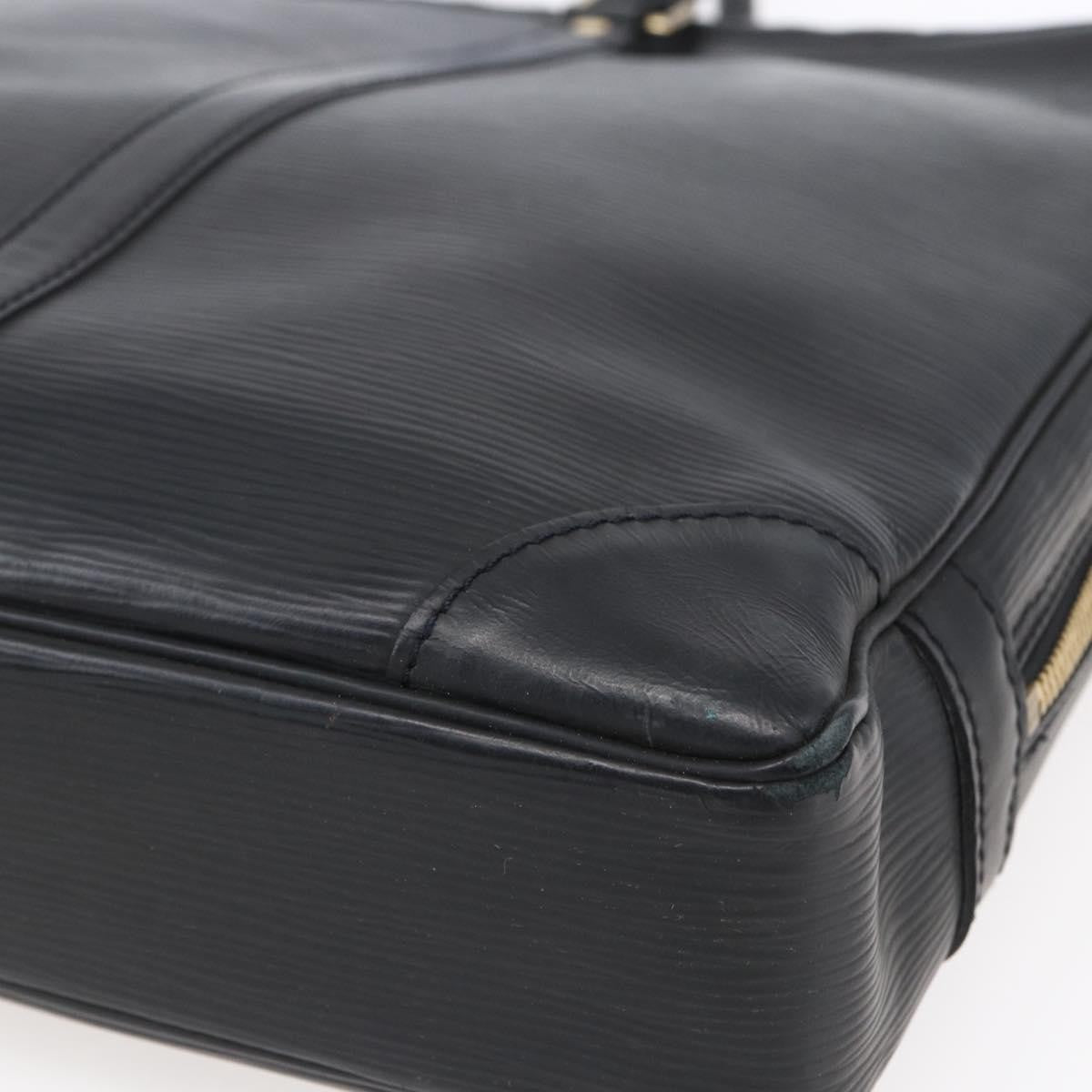 Louis Vuitton Porte Documents Voyage Epi Leather, BLACK, LEATHER, Briefcase
