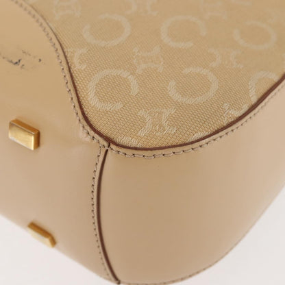 Celine Macadam Shoulder Bag Canvas, BEIGE, CANVAS, Shoulder bag