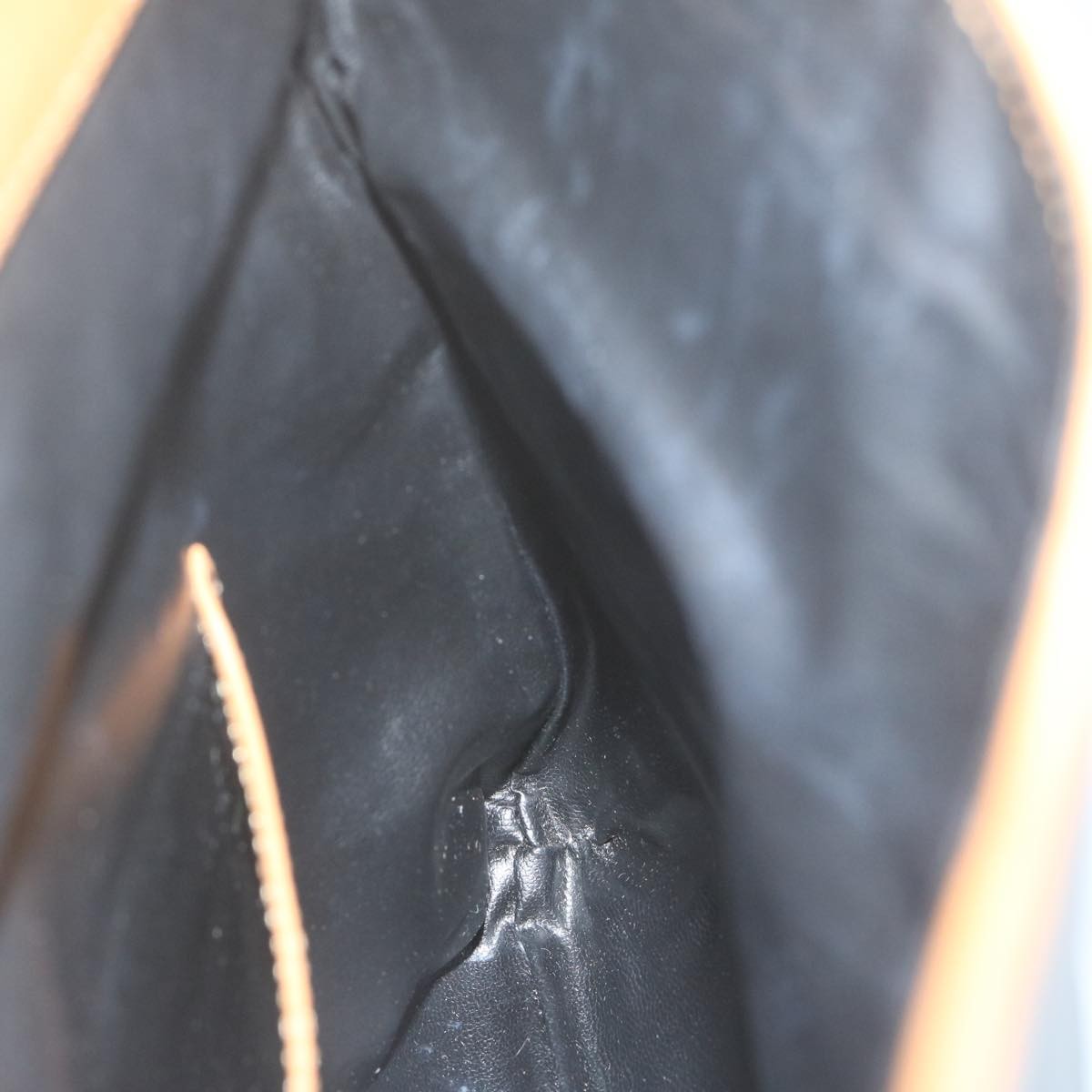 Celine Logo Triomphe Pouch Leather, BLACK, LEATHER, Clutche & pouche