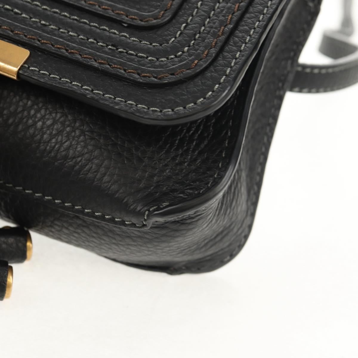 Chloe Marcie Belt Bag Leather, BLACK, LEATHER, Shoulder bag