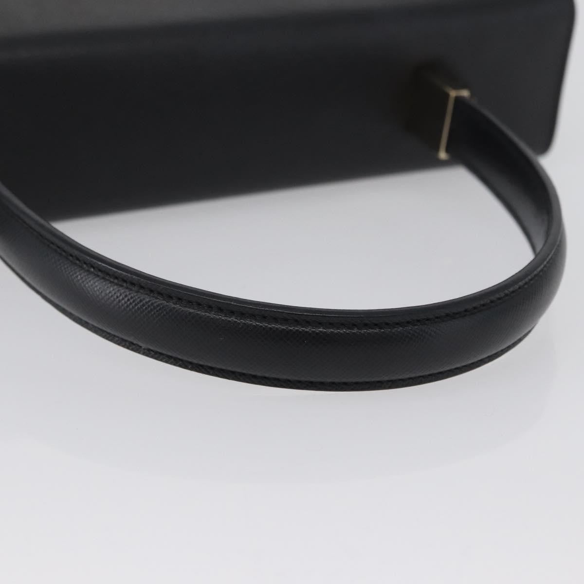 Salvatore Ferragamo Gancini handbag Leather, BLACK, LEATHER, Handbag