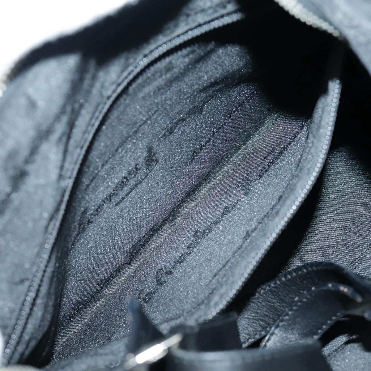 Salvatore Ferragamo Gancini Shoulder Bag Nylon, BLACK, NYLON, Shoulder bag